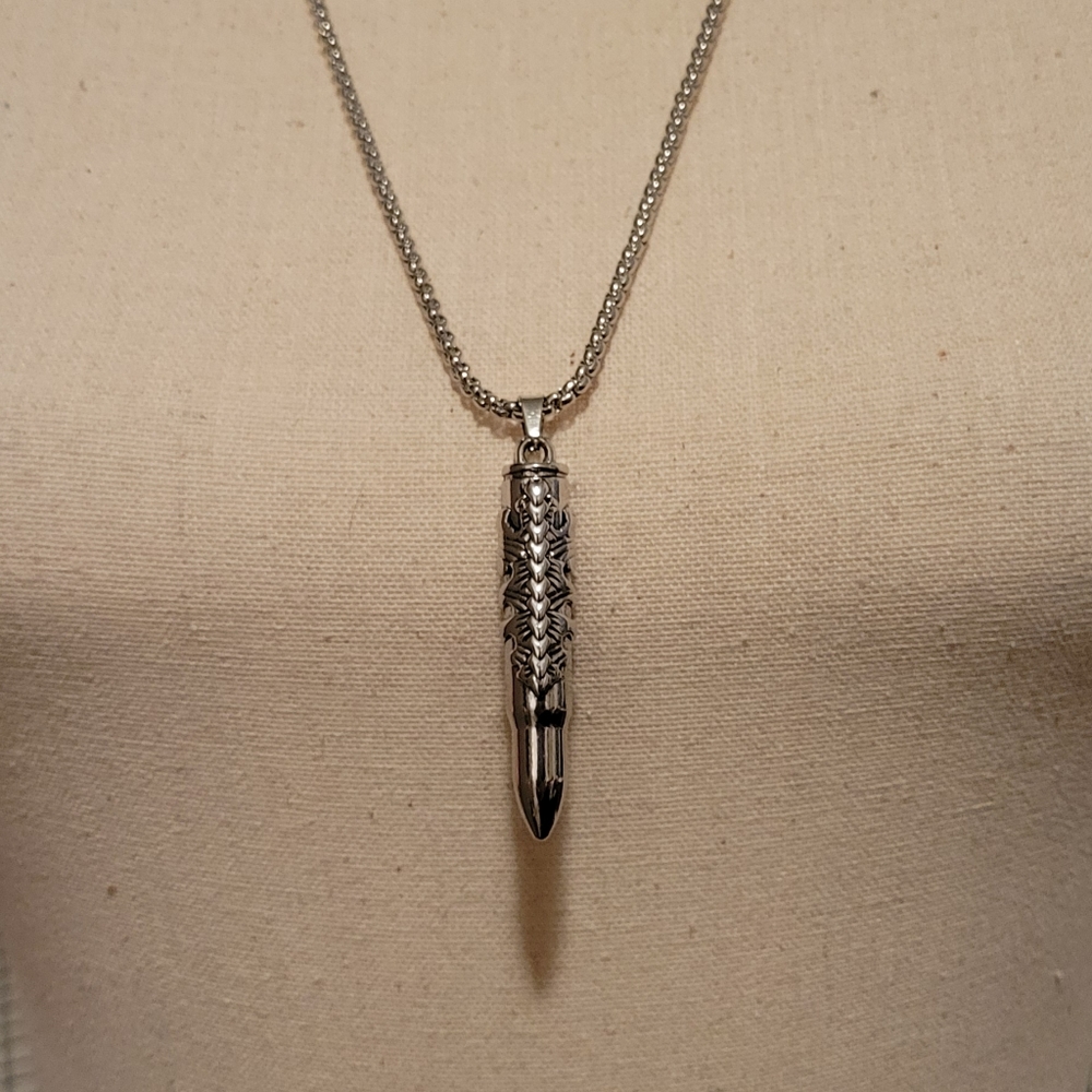 Mens bullet inspired necklace. New Great Looking